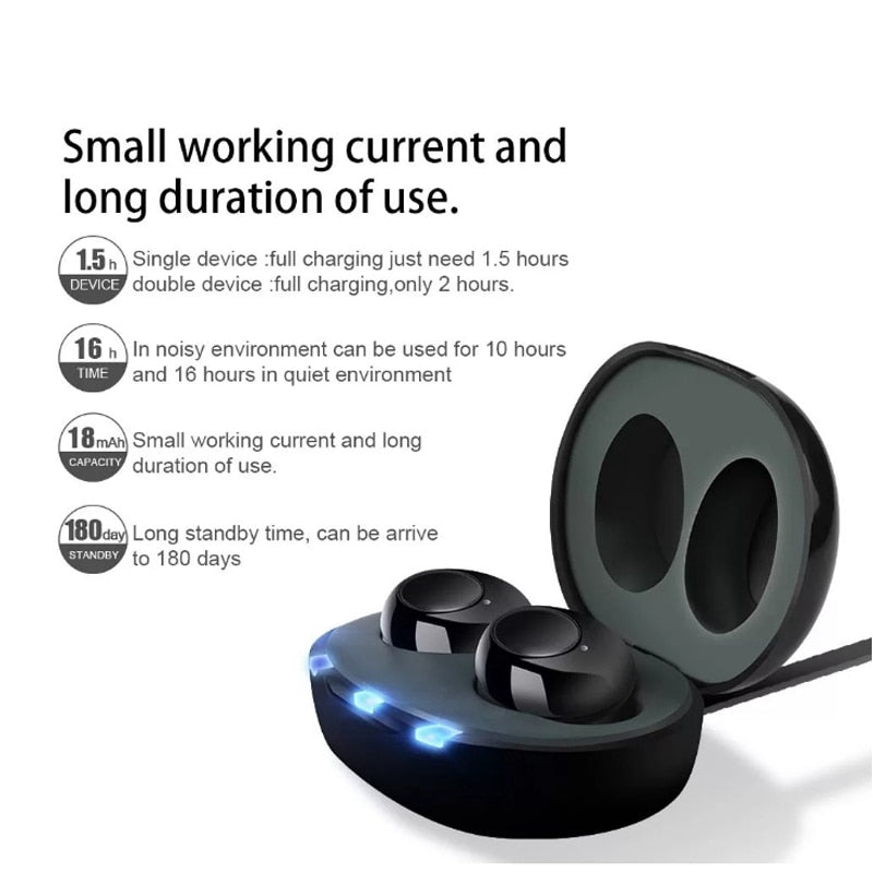 2021 Latest Skin Color 1 Pair USB Rechargeable ITE Hearing Aids Sound Amplifier Invisible Hearing Loss For Elderly Deaf Russia